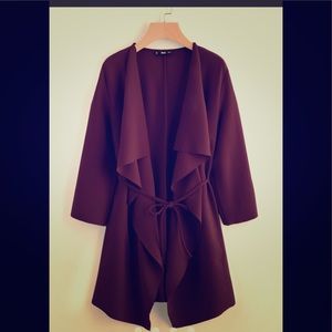 NWOT - Waterfall Collar Front Wrap